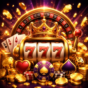 Coleção de símbolos de caça-níqueis representando a categoria de slots